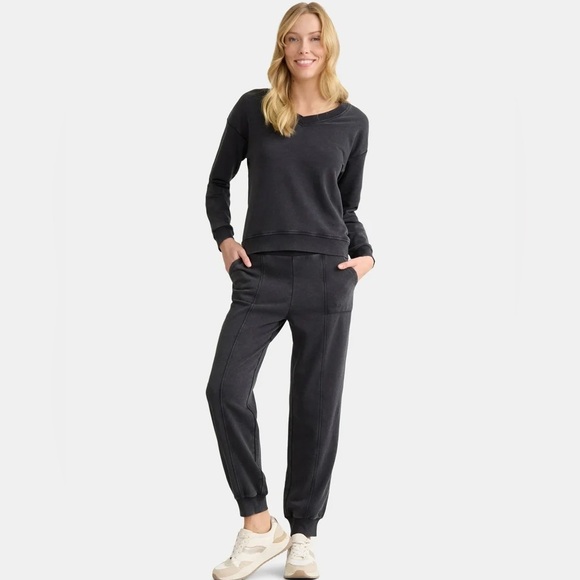 Time and Tru Women's French Terry Sweatshirt & Joggers Set, 2-Piece NWT - Picture 1 of 5